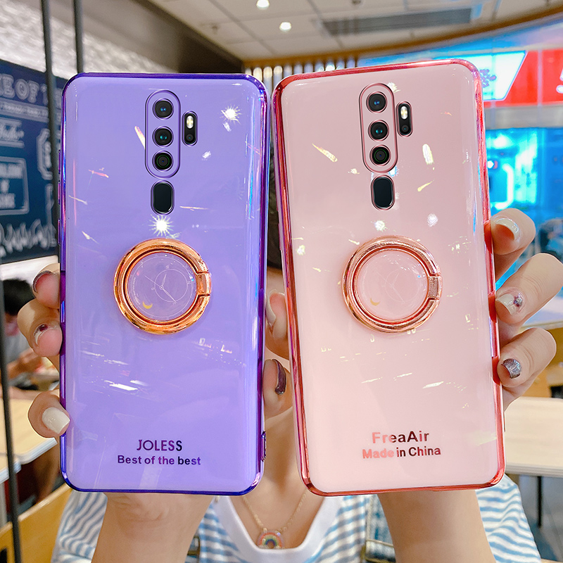 外殼 oppo a9 2020 a5 2020 手機殼豪華防震蓋帶環形支架 oppo a9 2020 4g 手機殼軟蓋