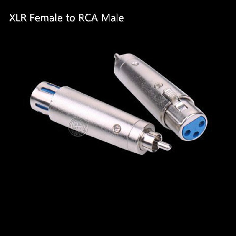 3 針 XLR 插頭公到 RCA 母音頻插孔適配器連接器應用於麥克風放大器 XLR 插頭到 RCA 插孔適配器