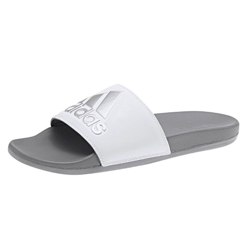 Adidas Adilette Cloudfoam男款灰白色拖鞋-NO.F34724