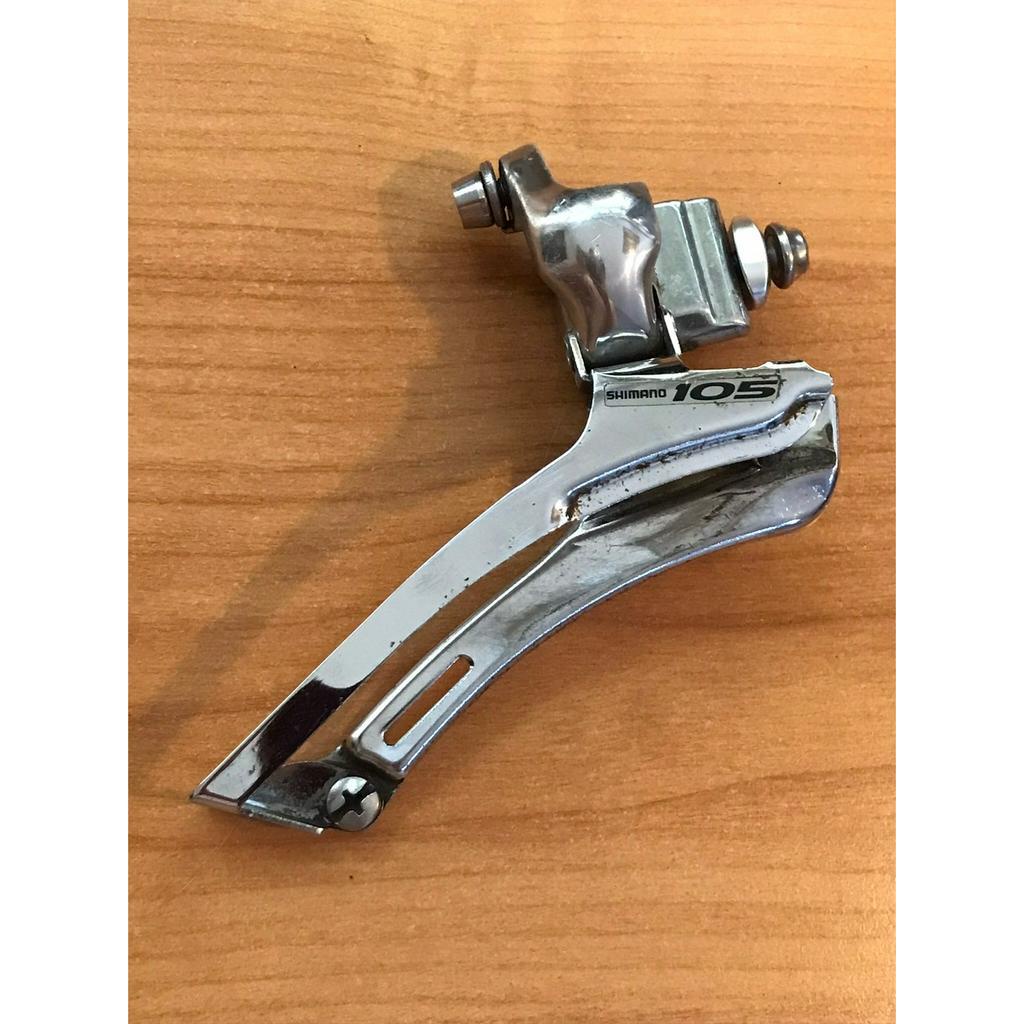 【二手良品】SHIMANO 105 5600 三級 前變 變速器 雙盤用 耳掛式 復古 拋光銀 鋼管車 2*10速