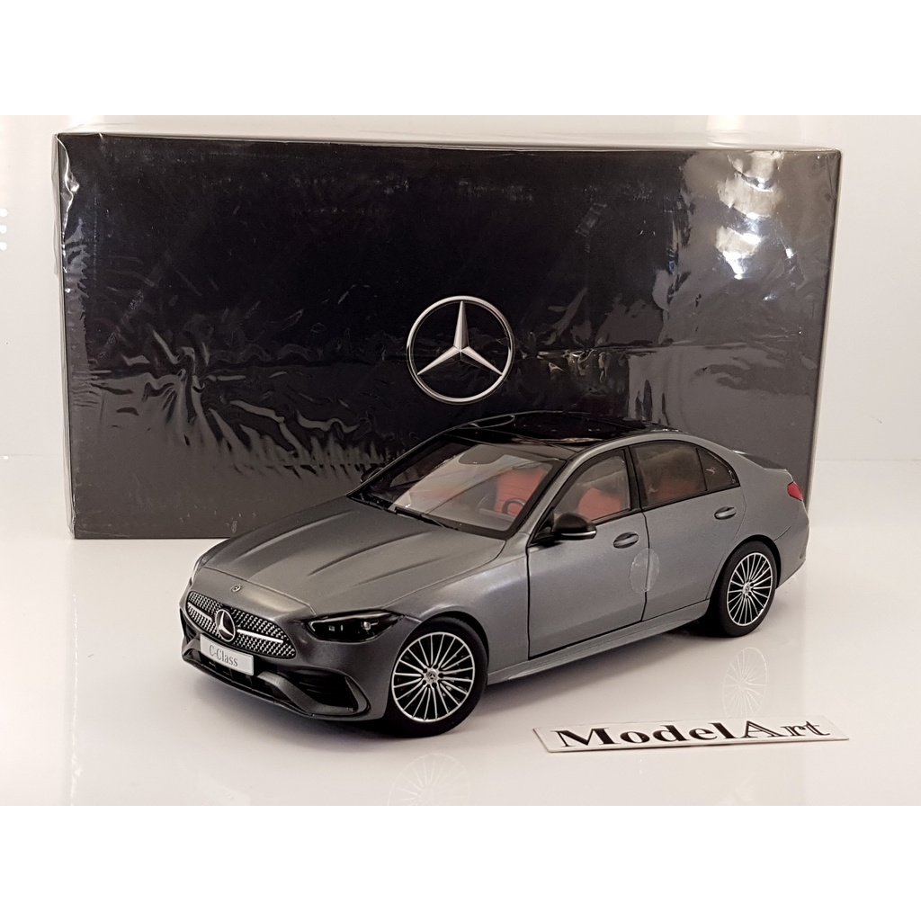 【模型車藝】1/18 賓士原廠 NZG Mercedes-Benz C-Class C300(W206) 平光灰【合金】