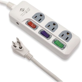 【威電 WEITIEN】3開3座電腦延長線 6尺/9尺 CK3331 延長線 電腦線 插頭延長線 三開三插座