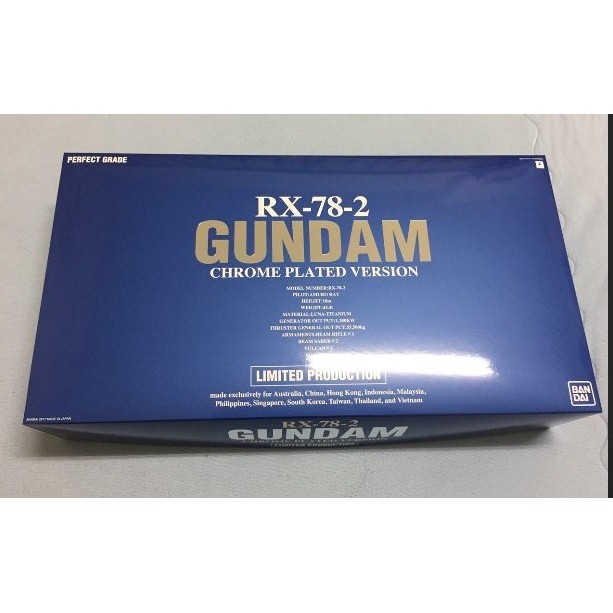 [現貨 盒優 促銷]PG 1/60 鋼彈 RX-78-2 GUNDAM 30週年 30th 金屬色 電鍍限定