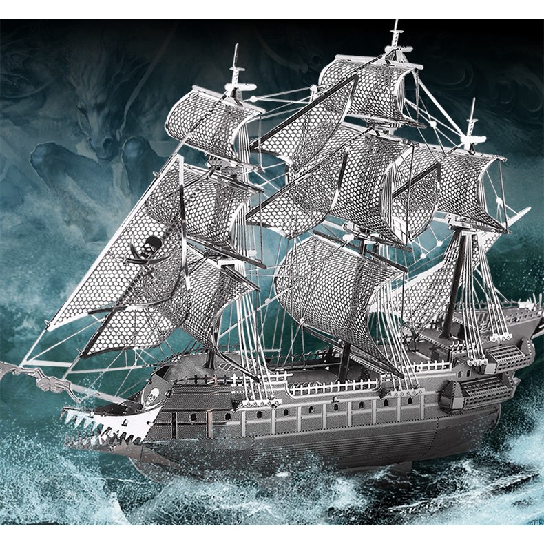 拼酷Piececool 新版黑珍珠號 安妮女王復仇者號 飛翔的荷蘭人 海盜船 船艦 3D 立體金屬拼圖  立體拼圖 禮物