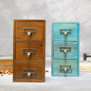 現貨 zakka 收納櫃 原木 三層 三格 木櫃 3層 3格抽屜 深木色 木盒收納 展示櫃 生活雜貨 OLA09C3