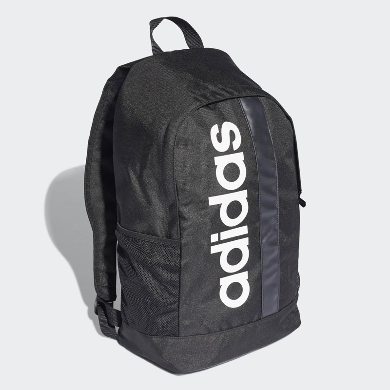 adidas  BP 後背包 運動 休閒 側袋 基本款LOGO 雙肩-黑色-DT4825