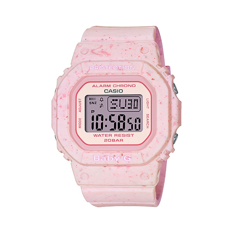 【CASIO】Baby-G  經典方型 草莓冰淇淋色 數位電子女錶 BGD-560CR-4 台灣卡西歐公司貨保固一年