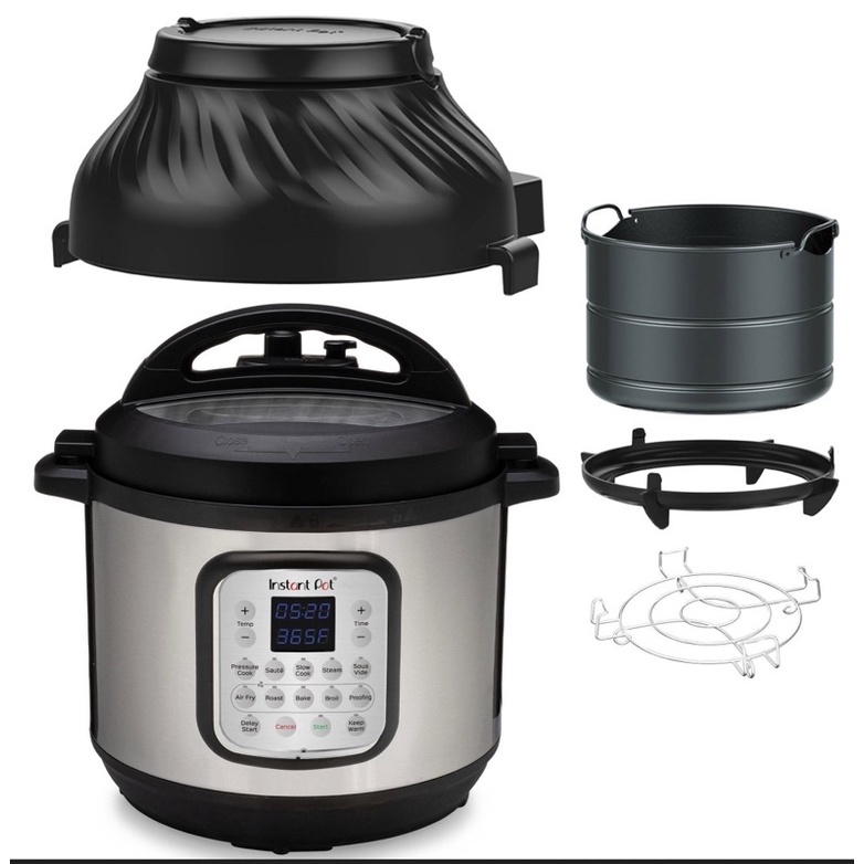 現貨全新 6垮脫5-6人份含氣炸蓋美國帶回11合1 Instant Pot 11-in-1 氣炸鍋壓力鍋舒肥