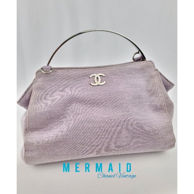 Chanel Vintage 淺紫針織布包