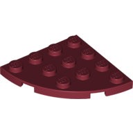 Lego樂高 30565 暗紅 圓弧轉角薄板 Plate Round Corner 4x4 4613267