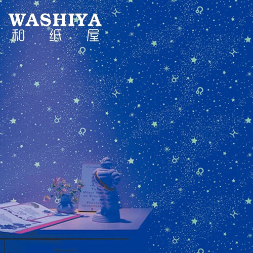 獅子座星空夢幻蓄光夜光進口日本墻紙壁紙按米賣 蝦皮購物