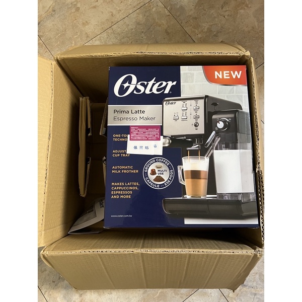 Oster 奶泡大師二代 隨享義式咖啡機（義式/膠囊兩用）經典銀（全新未拆封）可合購電動磨豆機