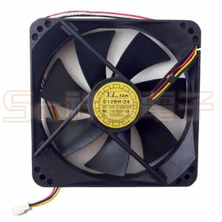 【祥昌電子】YATE LOON DC 24V 120x120x25mm 小2P 滾珠軸承風扇 (D12BH-24)