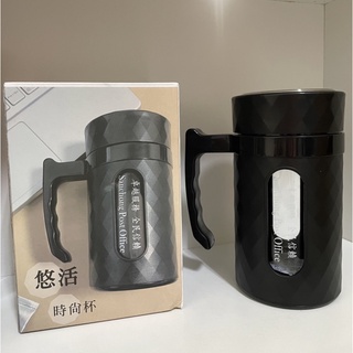 悠活時尚杯 不鏽鋼 黑辦公杯 馬克杯 咖啡杯 茶葉 400ml