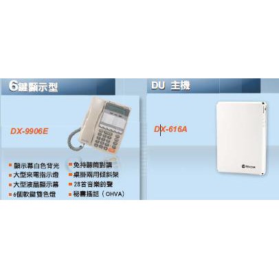 東訊TECOM SD-616A主機*1+SD-7706E話機*4(含來電顯示)/含稅運