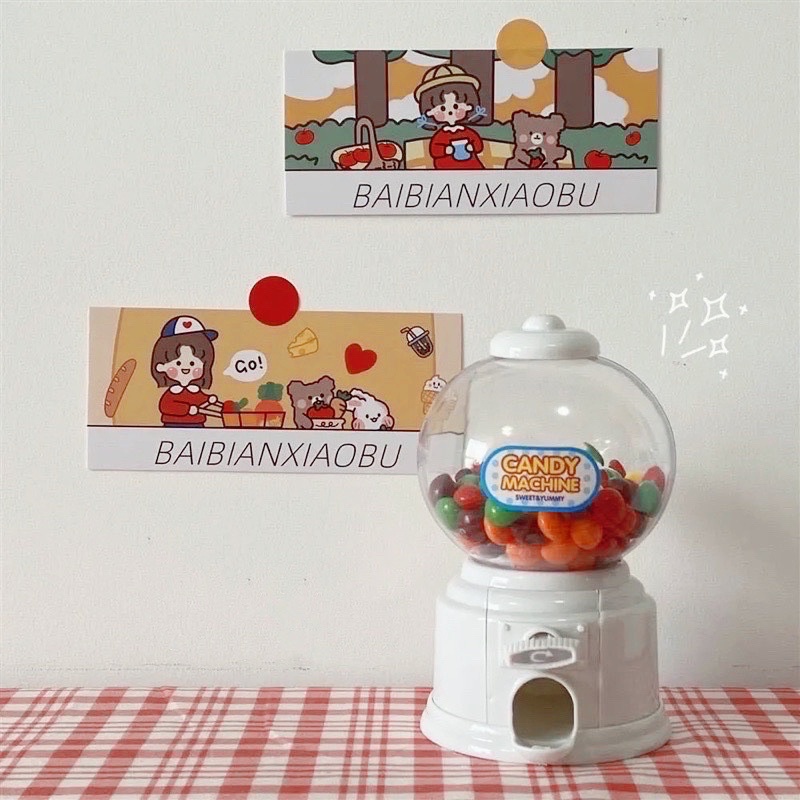 ♡Dreaming Cat♡ ins少女心復古昭和風桌面小擺件玩具扭糖機扭蛋機糖果收納罐