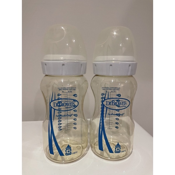 「Dr.Brown’s布朗博士」二手塑膠奶瓶270ml/導流管