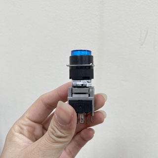 【現貨】FUJI富士 AH164-L 圓形照光按鈕開關 指示燈 24v 藍色