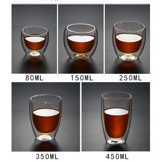 【奈奈美代購誌】高硼矽 耐熱玻璃杯 水杯 雙層杯 飲料牛奶杯 隔熱咖啡杯 防燙隔熱杯