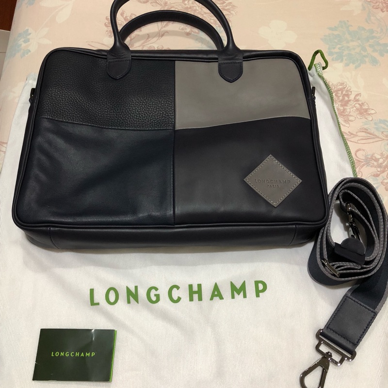 全新 正品Longchamp真皮公事包