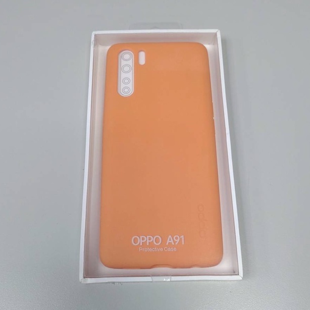 OPPO A91 原廠橡膠保護殼 [奶油橙] 手機殼 手機 手機保護殼