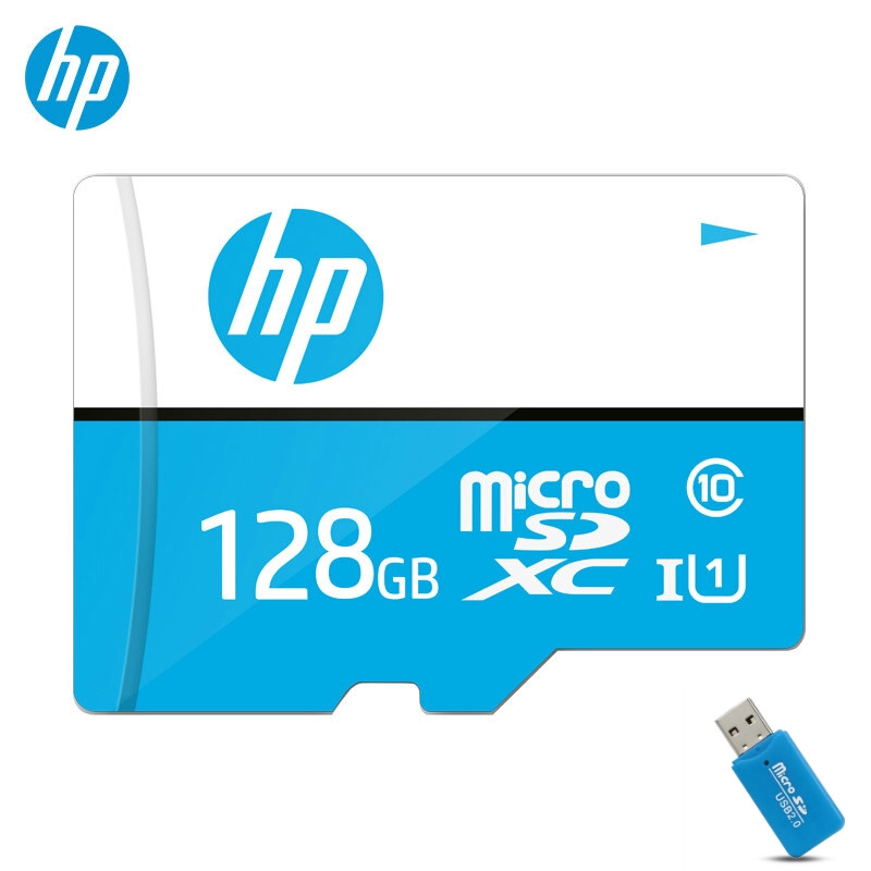 Hp Micro SD 卡存儲卡 128GB TF 閃存卡 64GB 32GB 16GB MicroSD 帶免費讀卡器: