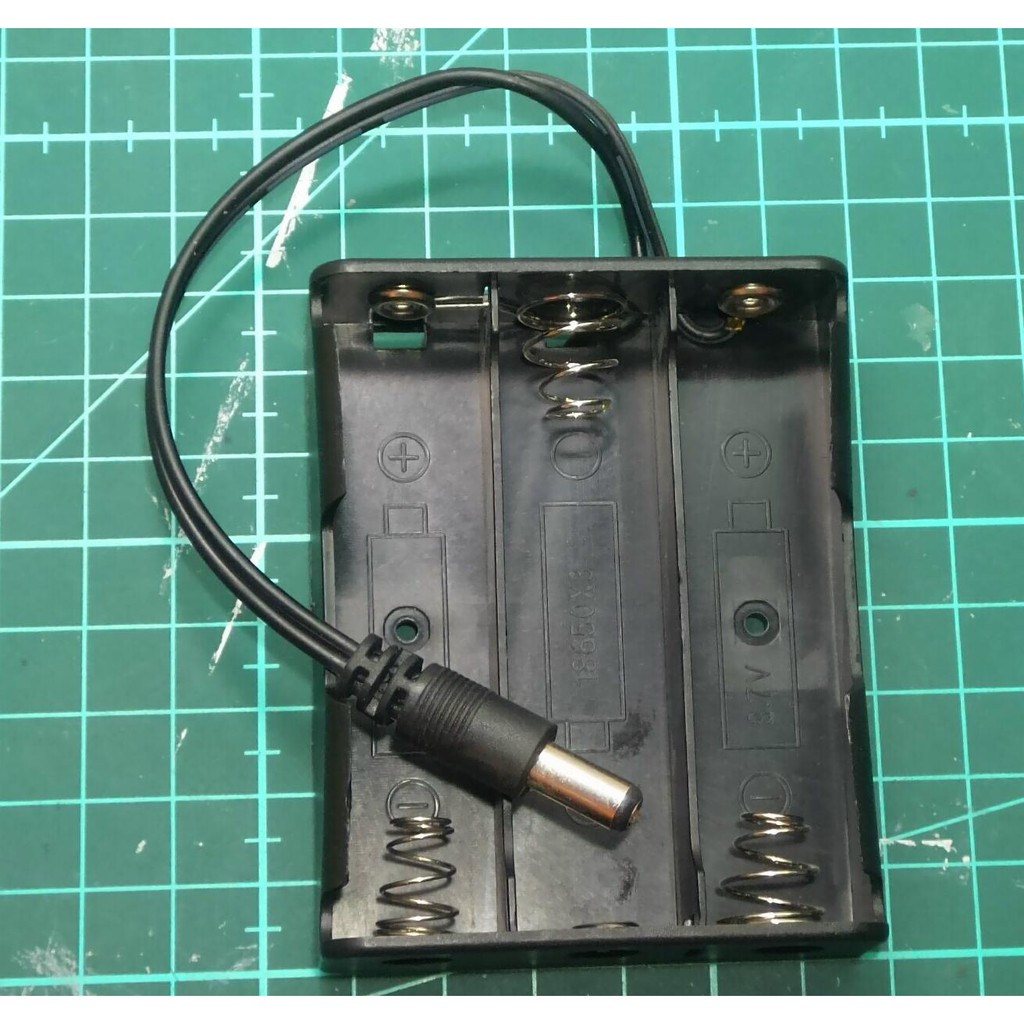 【有DC電源插頭】18650鋰電池 三節串聯電池盒 for Arduino/自走車 保護版鋰電池 改裝電動工具