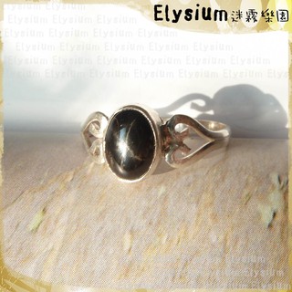 Elysium‧迷霧樂園〈R032F〉尼泊爾‧ 國際戒圍11~14.5_ 黑星石 925銀 手工戒指