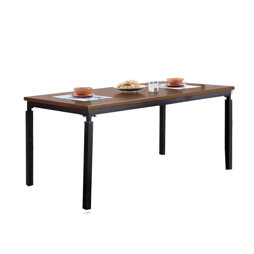 Boden-諾威爾6尺工業風實木餐桌/會議桌/工作桌(胡桃色)