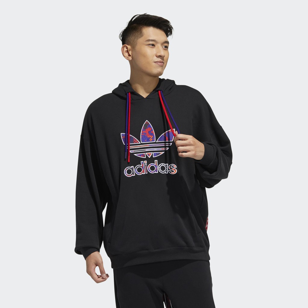  ADIDAS CNY HOODIE 黑 紫 繽紛 牛年 新年 連帽長T 帽T GP1865