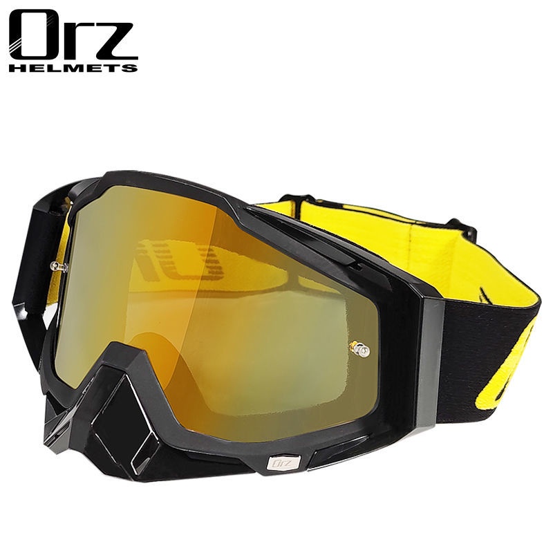 機車摩托車配件頭盔ORZ摩托車頭盔男女鏡片風鏡越野拉力風鏡百