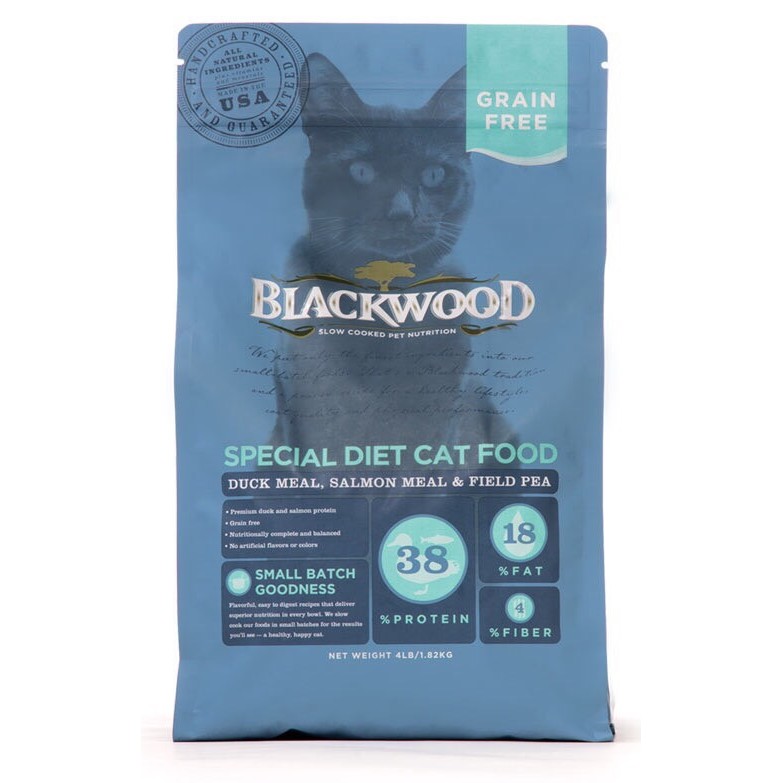柏萊富 Blackwood 貓飼料 特調無穀全齡貓配方 鴨肉 鮭魚 豌豆