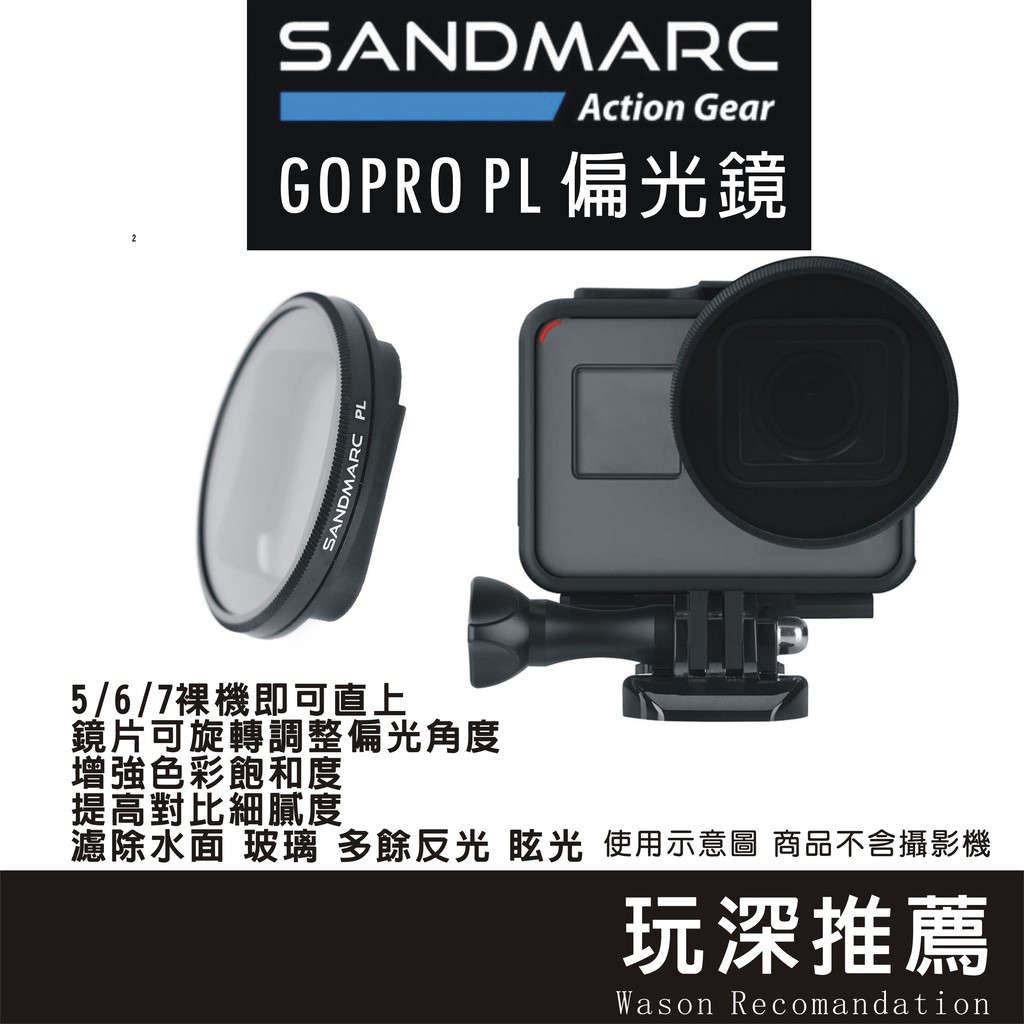 👽玩深現貨👽 Sandmarc GoPro Hero6/7 偏光鏡 CPL鏡 Karma 濾鏡 SM-232 台灣公司