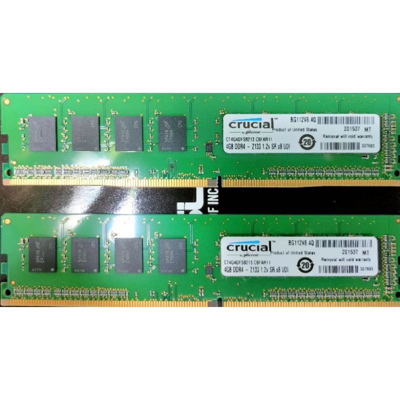 Crucial Micron 美光顆粒 DDR4 2133 4GB