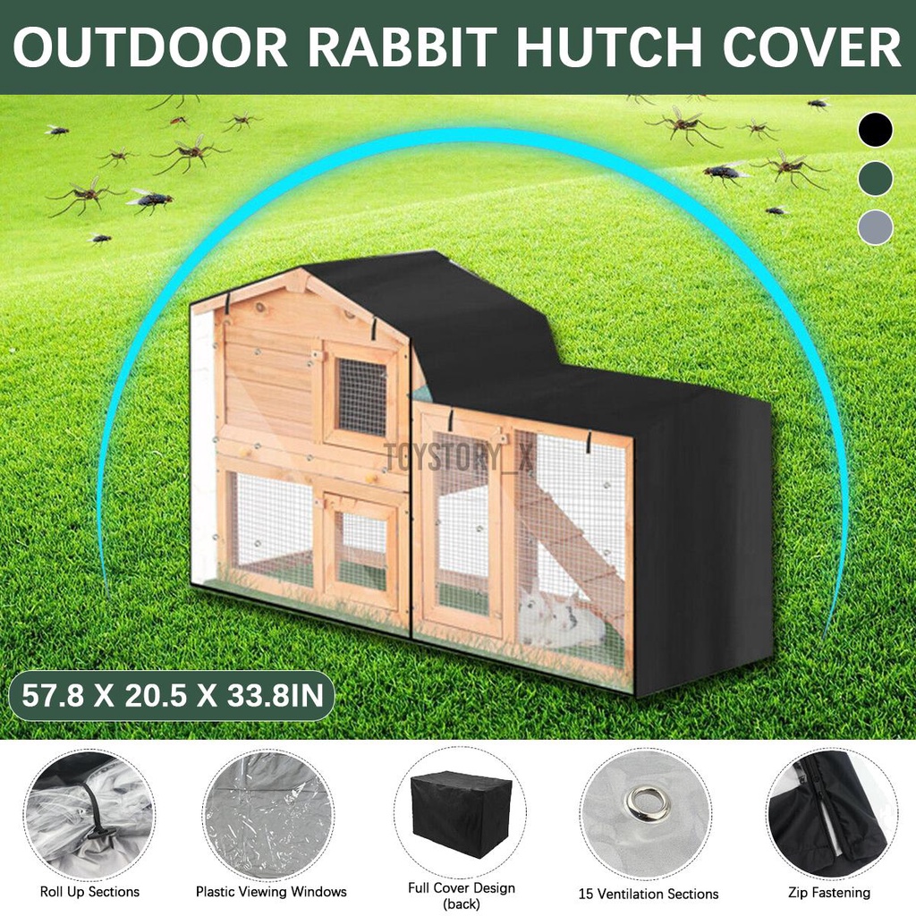 【現貨】·147x52x86cm Rabbit Hutch Cover Weather Rain Water Proof