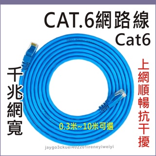 網路線 CAT6 高速網路線 CAT.6 超六類 網線 RJ45 30公分~10米 適用 網絡卡 路由器 IP分享器