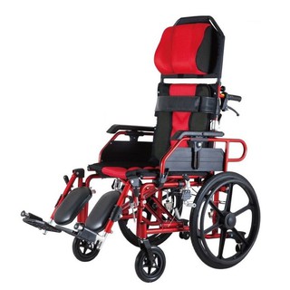【海夫健康生活館】必翔 手動輪椅 自助型/高背/躺式/移位/16吋座寬(PH-165A)