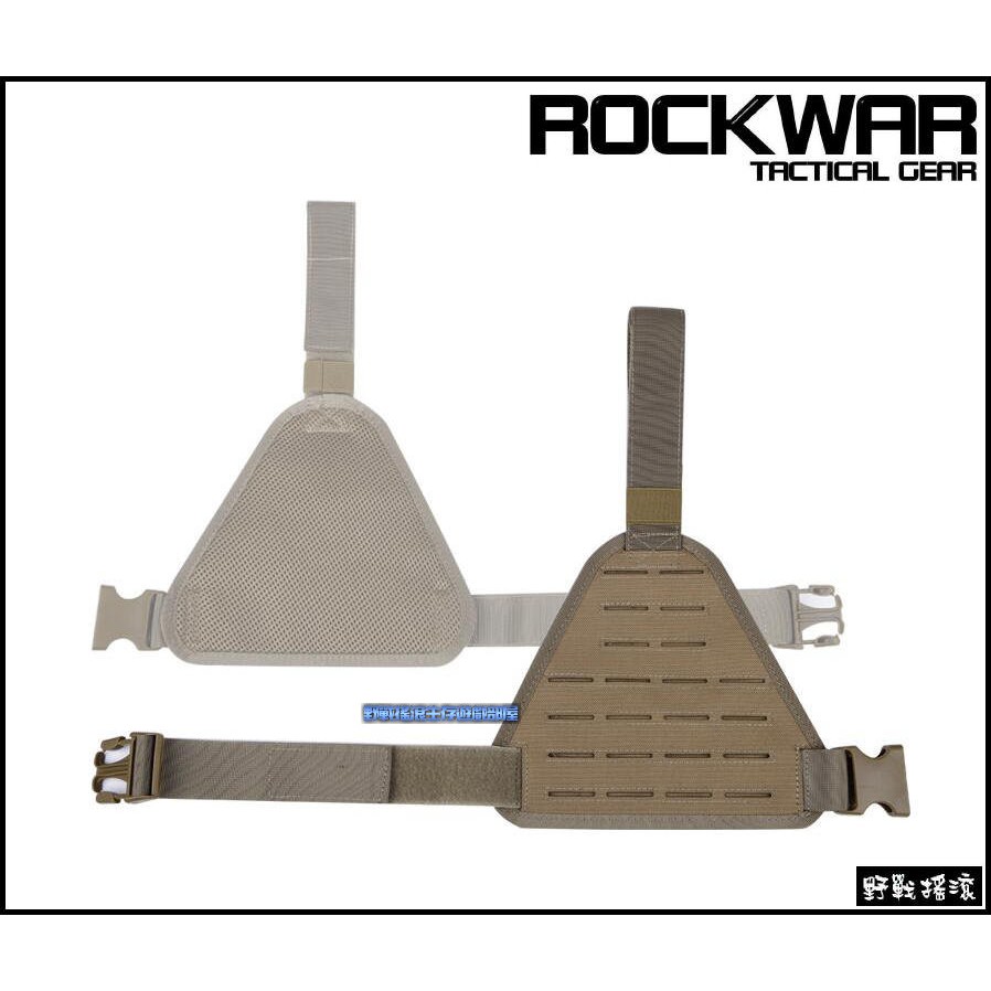 【野戰搖滾-生存遊戲】ROCKWAR Molle 戰術三角腿掛板【狼棕色】可腿掛槍套彈匣袋水壺袋雜物包無線電袋腿板