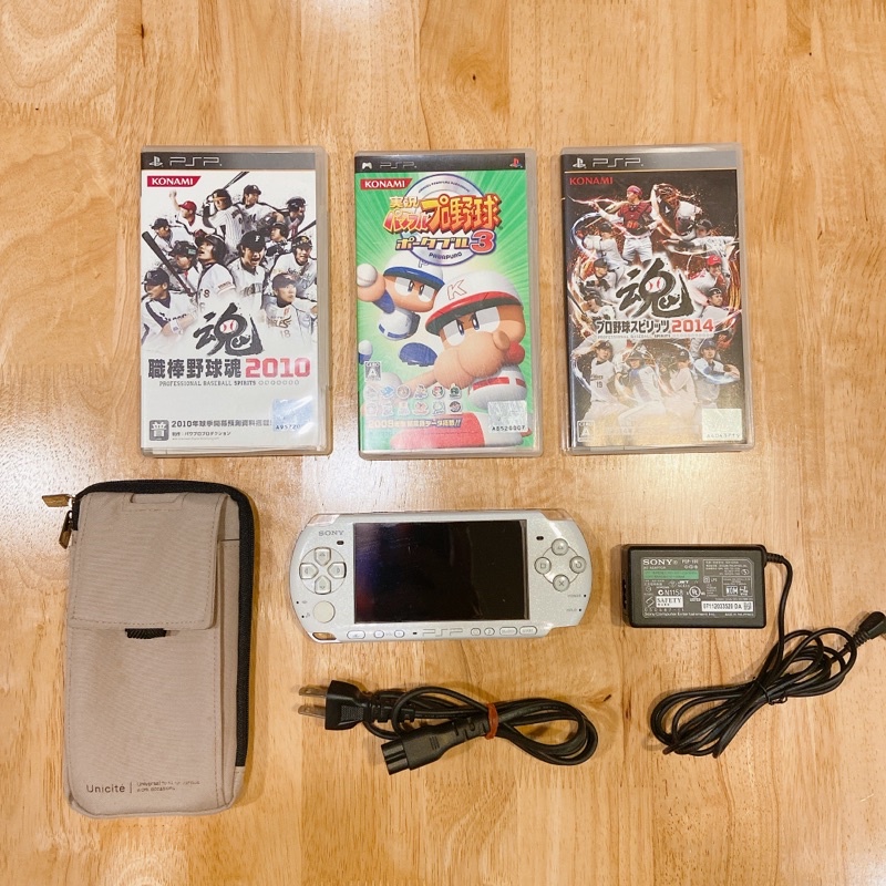 SONY PSP 3007 無改機 附遊戲片（野球魂、實況野球）