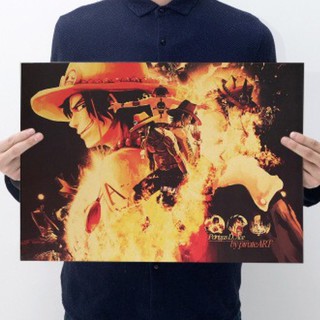 [現貨] 海賊王人物 ONE PIECE 航海王 動漫 艾斯 明星人物 懷舊海報健身房 臥室宿舍客廳牆畫裝飾畫咖啡廳