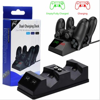 PS4 / PS4 Pro / PS4 Slim控制器的雙USB PS4控制器充電器基座LED充電支架座架 ps4周邊