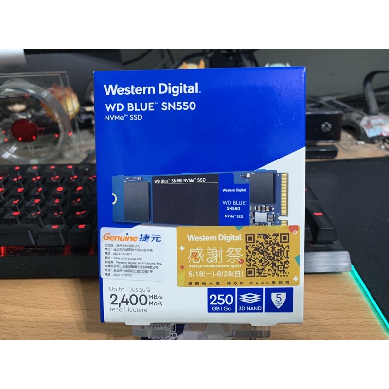 WD BLUE SN550 250GB M.2 pci-e 免運