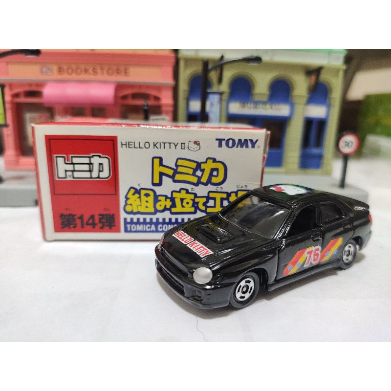 Tomica 舊藍標 組立 工廠 14彈 Hello Kitty 特注 絕版 Subaru Impreza WRX 黑