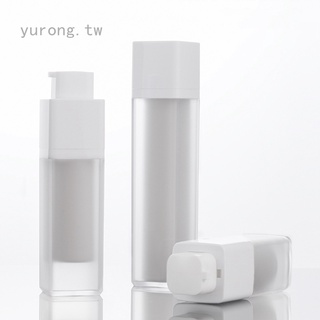 Yurong 50ml化妝品旋轉真空瓶 15ml精華素分裝瓶30ml乳液按壓瓶