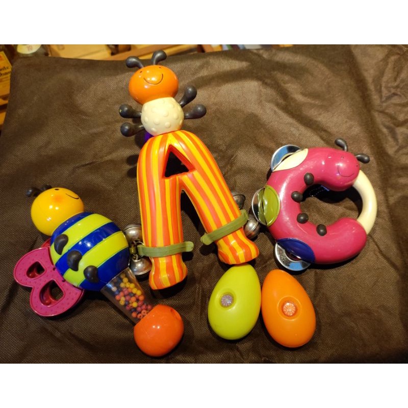 ❤️‍🔥❤️‍🔥限時出清❤️‍🔥❤️‍🔥寶寶玩具🎶🎵美國B.Toys感統樂器-五件組/二手玩具