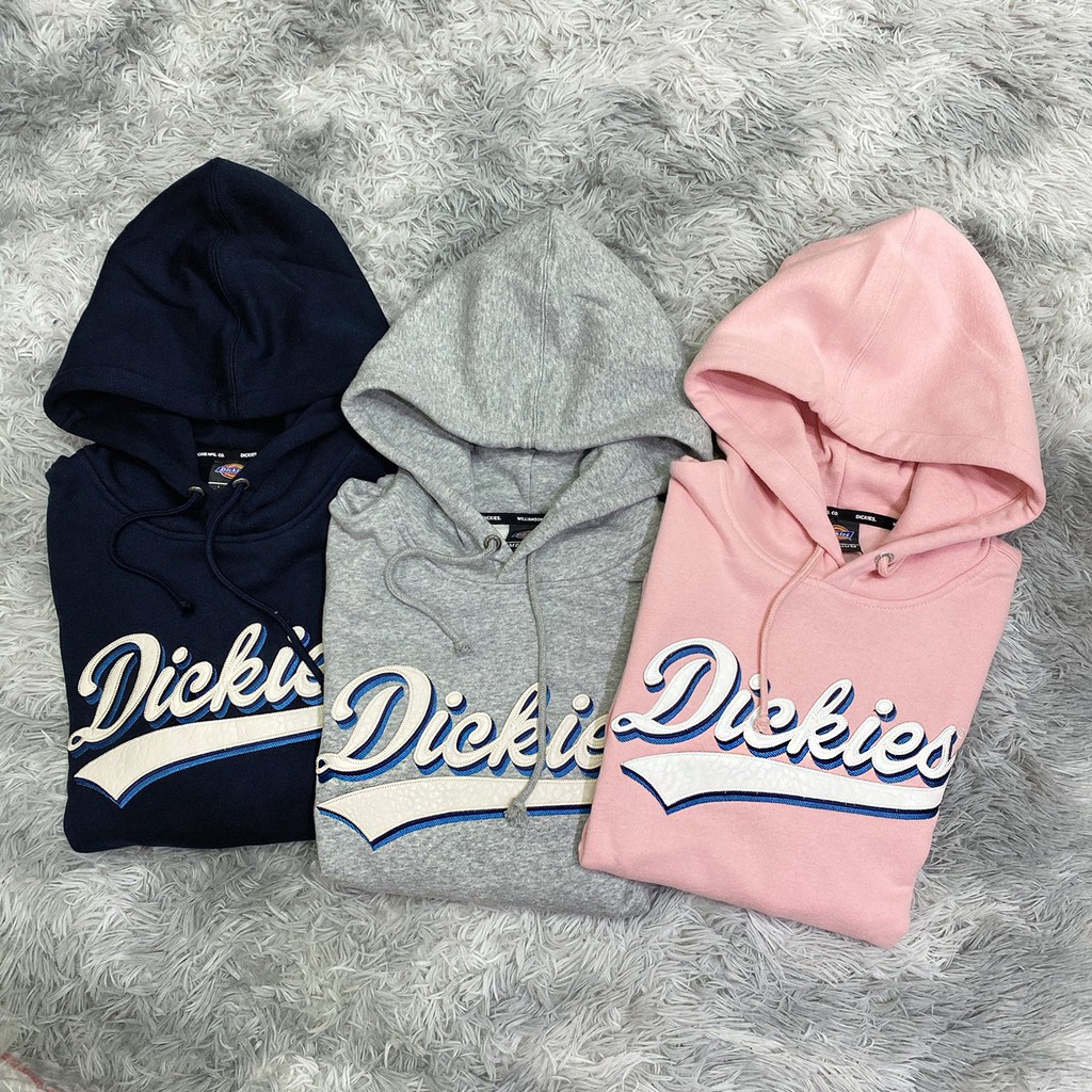 Dickies Original Logo Hoodie 芭比粉 星空藍 未來灰 皮革標 刺繡 刷毛帽Tee DOT聚點