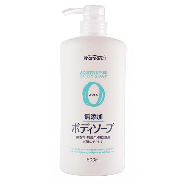 日本 熊野油脂 Pharmaact 無添加沐浴乳 600ml《日藥本舖》
