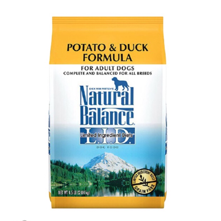 【食尚汪喵】-NB Natural Balance-低敏無穀馬鈴薯鴨肉全犬配方【原顆粒/小顆粒】 4.5磅 NB狗飼料