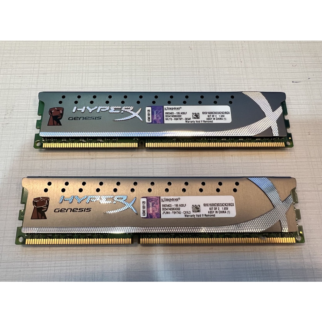 Kingston DDR3 1600 8G 4Gx2桌上型RAM 二手