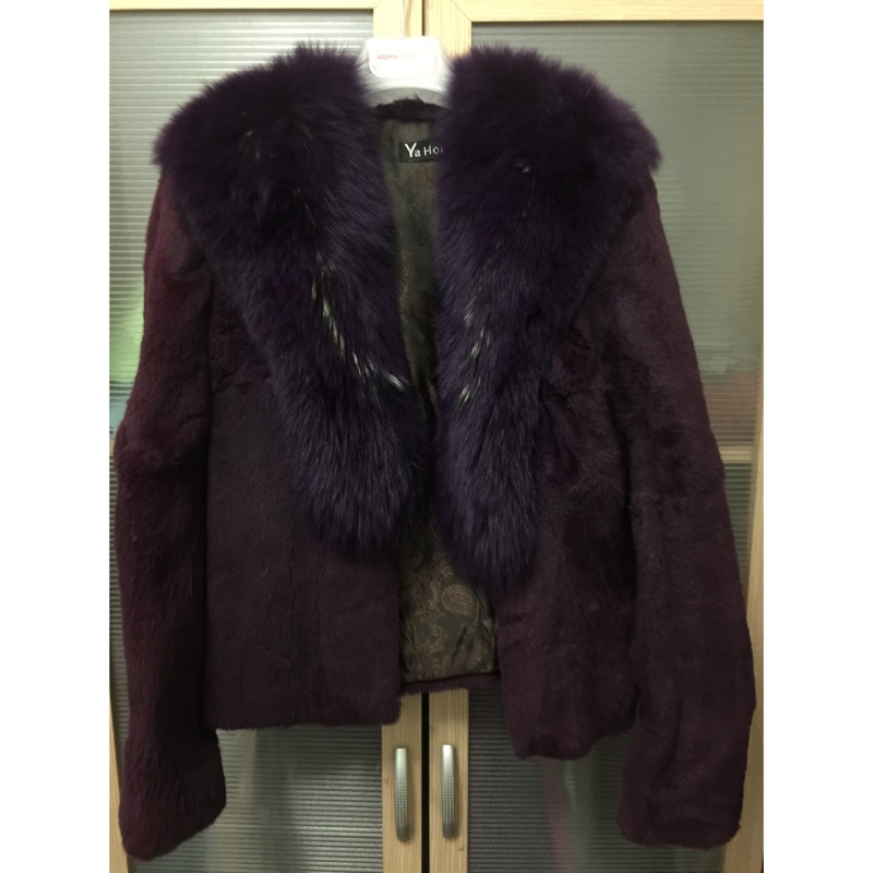 ✨華麗時尚紫色皮草外套✨